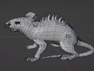 Post-Apocalyptic Rat Creature 3D model