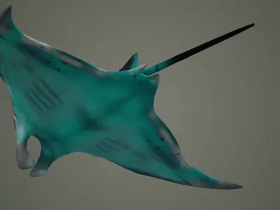 mantaray manta ray mantas devil fish shark giant reef  3D model