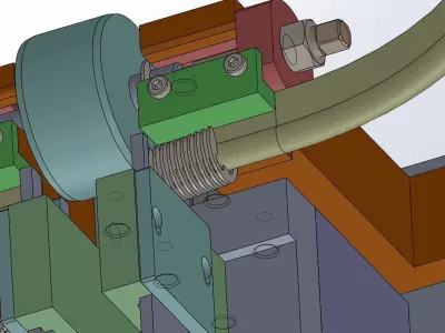 E type spring pack assembly machine 3D model