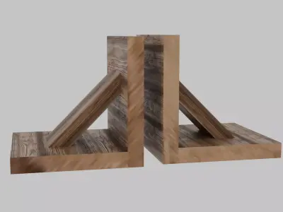 Basic DIY Wood Book Ends Free low-poly 3D model