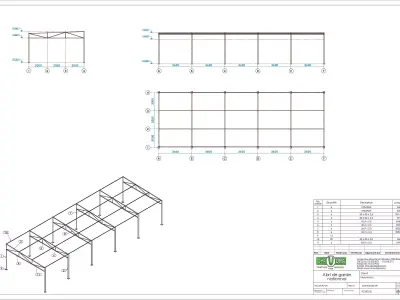 ABRI VOITURE METAL Free 3D model