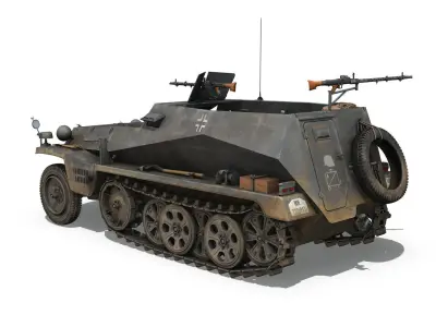 SDKFZ 250 - Halftruck  - PzGrenDiv 3D model