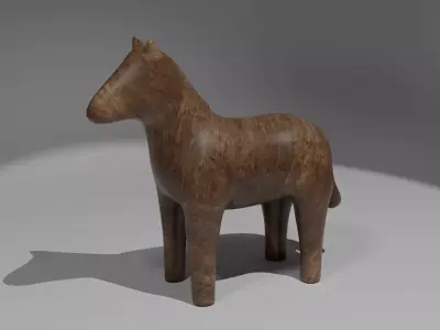 Wooden Horse - Toy Horse Model Low-poly 3D model