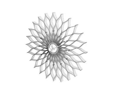 Sunflower Clock Free 3D model