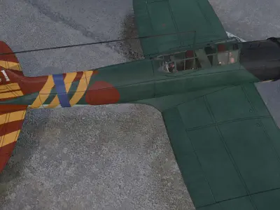 Aichi D3A1 Val 3D model