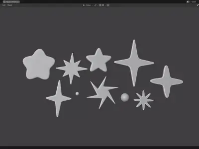 Cartoon Star PACK 3D print model