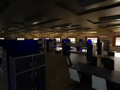 Military Dormitory Low-poly 3D model