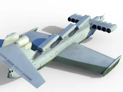Lun-class ekranoplan project 903 3D model