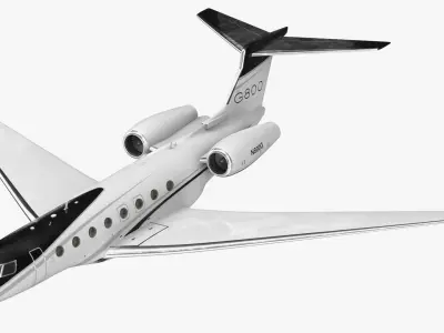 Large Business Jet Gulfstream G800 Flight 3D model