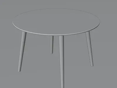 Simple round table Free 3D model