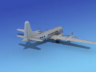 Boeing 377B Stratocruiser 3D model