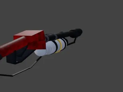 Flamethrower gas gun 3D model