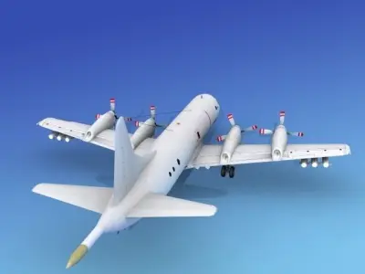 Lockheed P-3 Orion Unmarked 3 3D model
