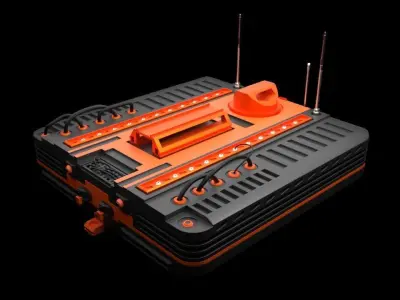 Drone orange and tank 3D model