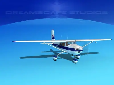 Cessna 172 Skyhawk 1958 Civil Air Patrol 3D model