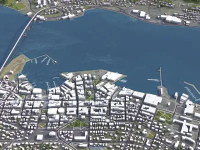 Tromso Low-poly 3D model