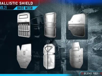 36 BALLISTIC SHIELD BASE MESH Vol 2 3D model