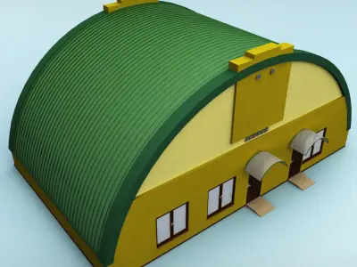 Rounded building 3D model
