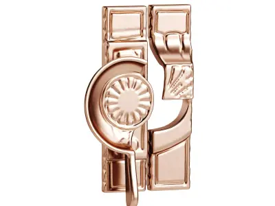 Antique Brass Window Sash Lock Victorian Style Window Locks 3D model