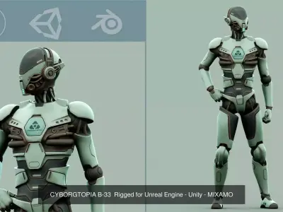 CYBORGTOPIA HUMANOID COLLECTION 06 3D Model Pack