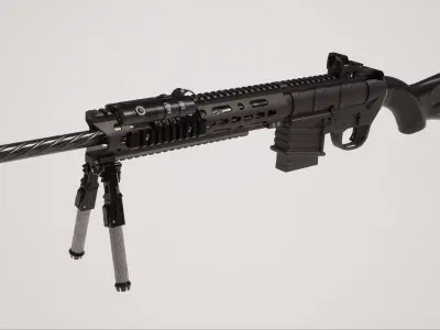 Sniper Rifle 2 Low-poly 3D model