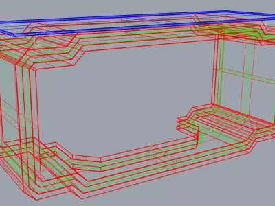 Futuristic Office Table Free 3D model