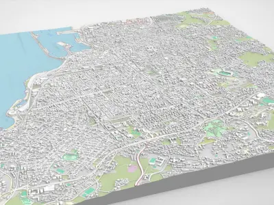 Cityscape Catania Sicily Italy 3D model