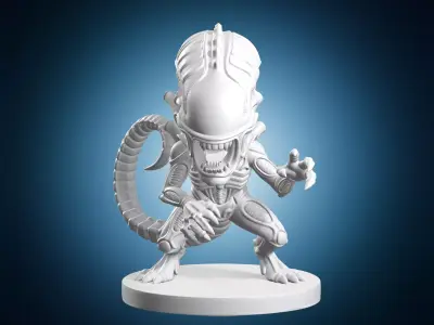 Alien Xenomorph Chibi 3D print model purchase