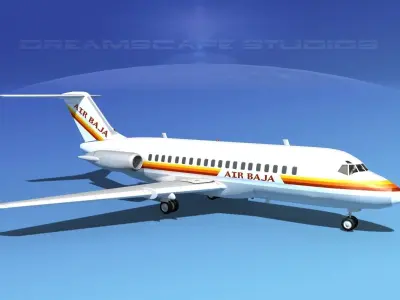 Doulgas DC-9-20 Air Baja 3D model