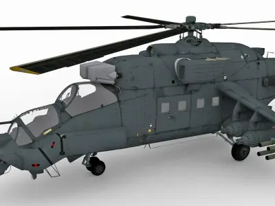 Mil Mi-35M Low-poly 3D model