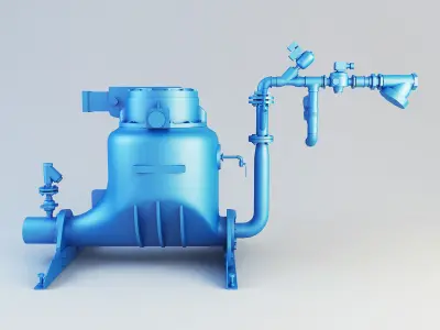Ash vessel PN pump Low-poly 3D model