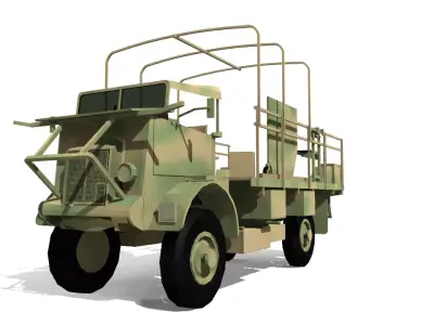 Bedford QL Military Truck Low-poly 3D model