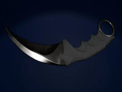Karambit pack Free low-poly 3D model