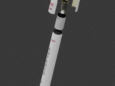 Antares 300 Rocket 3D model