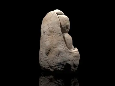 Korean historic stone sculpture 3D model