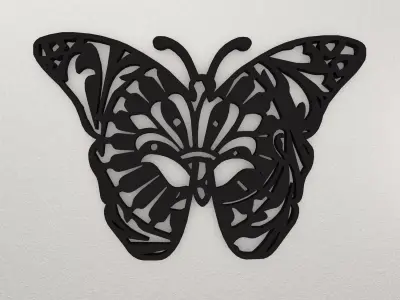 Butterfly Wall Decoration WARAJ21 3D print model