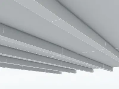 old wooden ceiling Low-poly 3D model