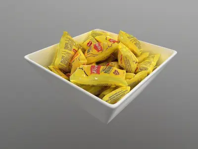 Ketchup Mayo and Mustard Packets - High-Quality 3D Models 3D model