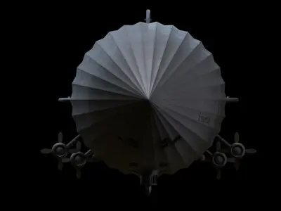 Zeppelin LZ 129 Hindenburg UPDATED Low-poly 3D model