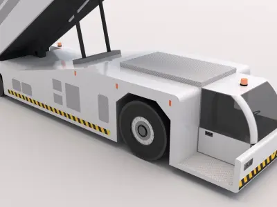 Airport Stair Vehicle Low-poly 3D model