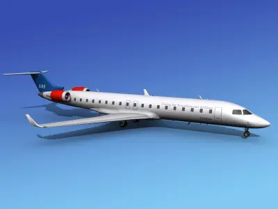 Bombardier CRJ700 SAS 3D model