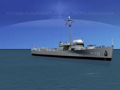 USS PC-733 Subchaser 3D model