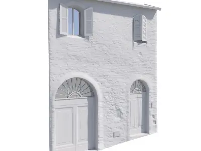 3D Scanned Italian Facade 001 Low-poly 3D model