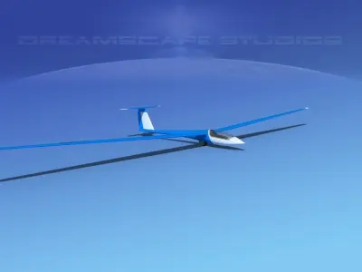  Schleicher ASW 22 Sailplane V07 3D model