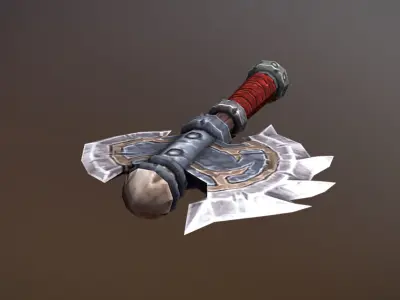 Fantasy Armory - Savage Axe 01 Low-poly 3D model