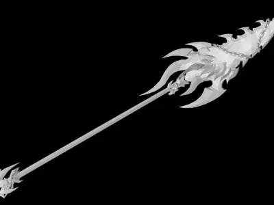 Infernal Spear Low-poly 3D model