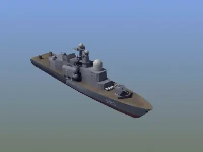 Tarantul Missile Boat LD1 Low-poly 3D model