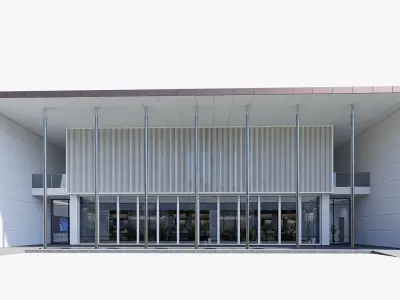 civic building Low-poly 3D model