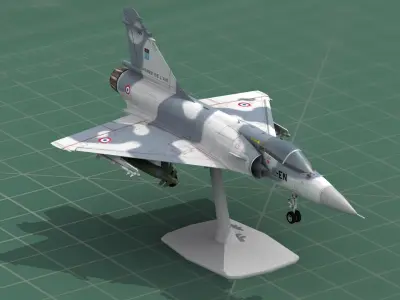 Mirage2000C Jet Fighter 3D Print Model 3D print model