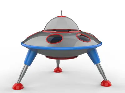Ufo flying spaceship Low-poly 3D model